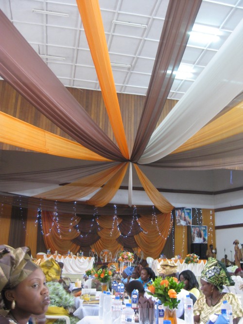 wedding decorations in Nigeria An example of a brown and orange color